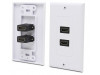 Placa Tapa doble HDMI4k en ABS
